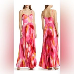 Hutch Pink Brushstroke Satin size 6 worn once